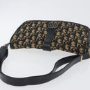 Christian Dior Trotter Canvas Shoulder Bag Navy Gold Auth 172525-7