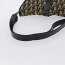 Christian Dior Trotter Canvas Shoulder Bag Navy Gold Auth 172525-8