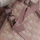 Christian Dior Trotter Canvas Chain Romantic Bag PVC Pink Silver Auth 172531-10