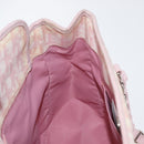 Christian Dior Trotter Canvas Chain Romantic Bag PVC Pink Silver Auth 172531-19