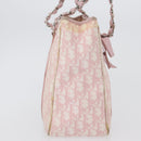 Christian Dior Trotter Canvas Chain Romantic Bag PVC Pink Silver Auth 172531-5