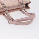 Christian Dior Trotter Canvas Chain Romantic Bag PVC Pink Silver Auth 172531-8
