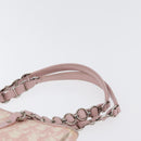 Christian Dior Trotter Canvas Chain Romantic Bag PVC Pink Silver Auth 172531-14