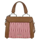 Miu Miu Matelasse Hand Bag Leather 2way Pink Silver Auth 172533M-2