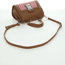 Miu Miu Matelasse Hand Bag Leather 2way Pink Silver Auth 172533M-8