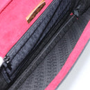 SAINT LAURENT Shoulder Bag Suede Bordeaux Gold Auth 172534-16