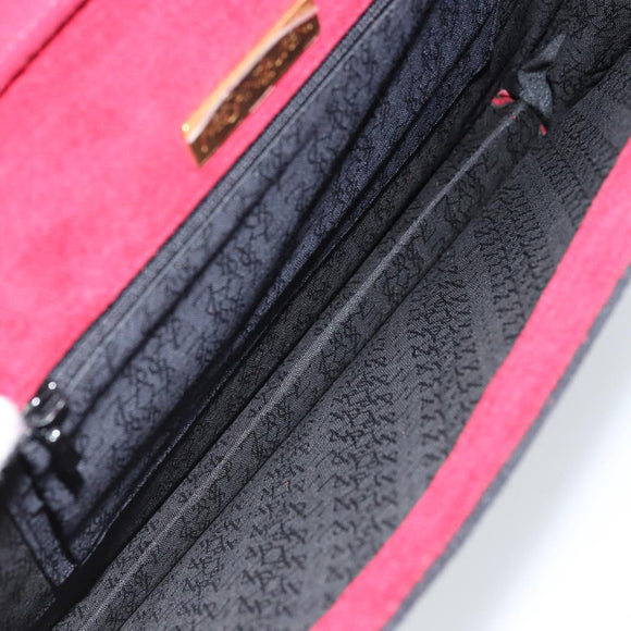 SAINT LAURENT Shoulder Bag Suede Bordeaux Gold Auth 172534