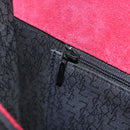SAINT LAURENT Shoulder Bag Suede Bordeaux Gold Auth 172534-19