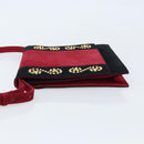 SAINT LAURENT Shoulder Bag Suede Bordeaux Gold Auth 172534-5