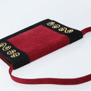 SAINT LAURENT Shoulder Bag Suede Bordeaux Gold Auth 172534-6