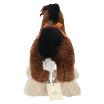 HERMES Elmy PM Stuffed polyester Brown Auth 172537M - 0