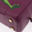 LOEWE Anagram Studio Ghibli Americana 28 Bag Leather 2way Purple Auth 172539SM-17