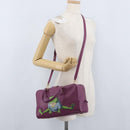 LOEWE Anagram Studio Ghibli Americana 28 Bag Leather 2way Purple Auth 172539SM-30