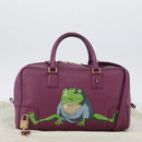 LOEWE Anagram Studio Ghibli Americana 28 Bag Leather 2way Purple Auth 172539SM-12