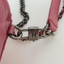 CHANEL Matelasse 22 Chain Bag Leather 2way Pink Silver CC Auth 172544SAM-8