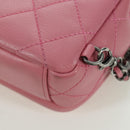 CHANEL Matelasse 22 Chain Bag Leather 2way Pink Silver CC Auth 172544SAM-19