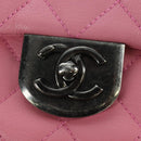 CHANEL Matelasse 22 Chain Bag Leather 2way Pink Silver CC Auth 172544SAM-20
