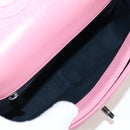 CHANEL Matelasse 22 Chain Bag Leather 2way Pink Silver CC Auth 172544SAM-10