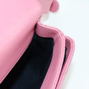 CHANEL Matelasse 22 Chain Bag Leather 2way Pink Silver CC Auth 172544SAM-23