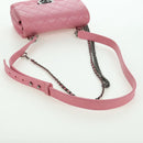 CHANEL Matelasse 22 Chain Bag Leather 2way Pink Silver CC Auth 172544SAM-7