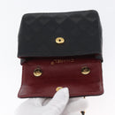 CHANEL Matelasse Chain Shoulder Bag Lamb Skin Black Gold CC Auth 172545SAV-19