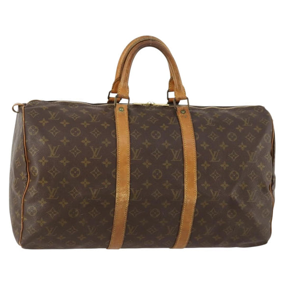 LOUIS VUITTON Monogram Keepall 50 Boston Bag M41426 LV Auth 172549