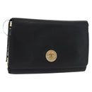 CHANEL Key Case Leather Black CC Auth 172555-1