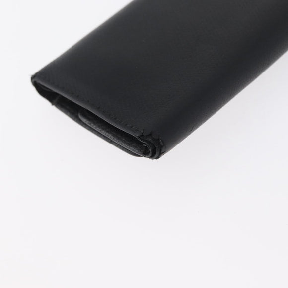 CHANEL Key Case Leather Black CC Auth 172555