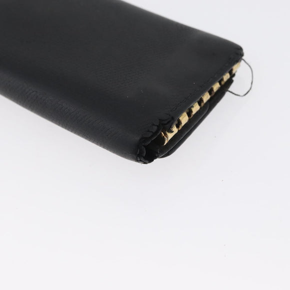 CHANEL Schlüsseletui Leder Schwarz CC Auth 172555
