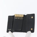 CHANEL Key Case Leather Black CC Auth 172555-9