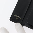 CHANEL Key Case Leather Black CC Auth 172555-18