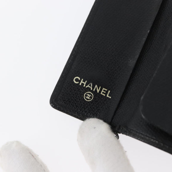 CHANEL Schlüsseletui Leder Schwarz CC Auth 172555