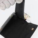 CHANEL Key Case Leather Black CC Auth 172555-11