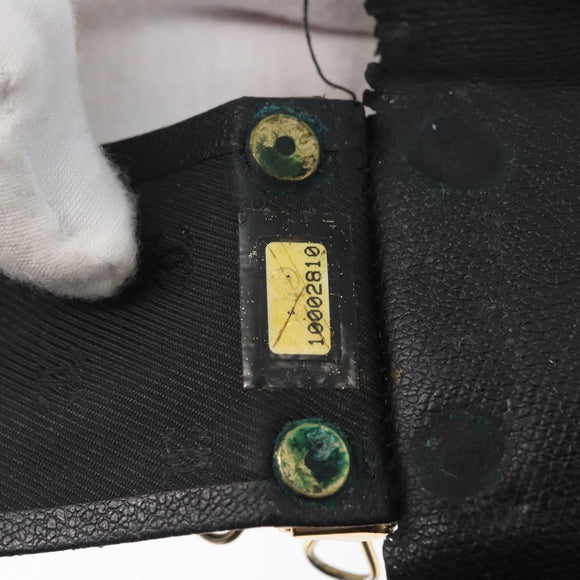 CHANEL Schlüsseletui Leder Schwarz CC Auth 172555