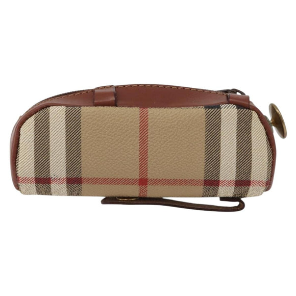 Burberrys Nova Check Golf Ball Case PVC Beige Auth 172556V