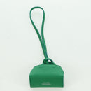 Salvatore Ferragamo Gancini Hugs Bag Charm Leather Green Silver Auth 172557M-6