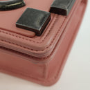 CHANEL Matelasse Lego Boy Chain Shoulder Bag Lamb Skin Pink CC Auth 172559SAM-18