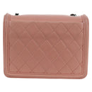 CHANEL Matelasse Lego Boy Chain Shoulder Bag Lamb Skin Pink CC Auth 172559SAM-2
