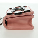 CHANEL Matelasse Lego Boy Chain Shoulder Bag Lamb Skin Pink CC Auth 172559SAM-3