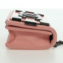 CHANEL Matelasse Lego Boy Chain Shoulder Bag Lamb Skin Pink CC Auth 172559SAM-4