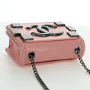 CHANEL Matelasse Lego Boy Chain Shoulder Bag Lamb Skin Pink CC Auth 172559SAM-6
