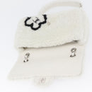 CHANEL Matelasse 25 Chain Shoulder Bag Mouton White Silver CC Auth 172561SM-10