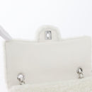 CHANEL Matelasse 25 Chain Shoulder Bag Mouton White Silver CC Auth 172561SM-18