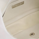 CHANEL Matelasse 25 Chain Shoulder Bag Mouton White Silver CC Auth 172561SM-11