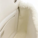 CHANEL Matelasse 25 Chain Shoulder Bag Mouton White Silver CC Auth 172561SM-22