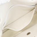 CHANEL Matelasse 25 Chain Shoulder Bag Mouton White Silver CC Auth 172561SM-26