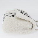 CHANEL Matelasse 25 Chain Shoulder Bag Mouton White Silver CC Auth 172561SM-3