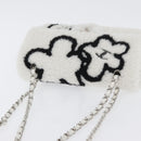 CHANEL Matelasse 25 Chain Shoulder Bag Mouton White Silver CC Auth 172561SM-6