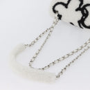 CHANEL Matelasse 25 Chain Shoulder Bag Mouton White Silver CC Auth 172561SM-7