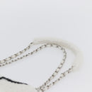 CHANEL Matelasse 25 Chain Shoulder Bag Mouton White Silver CC Auth 172561SM-8